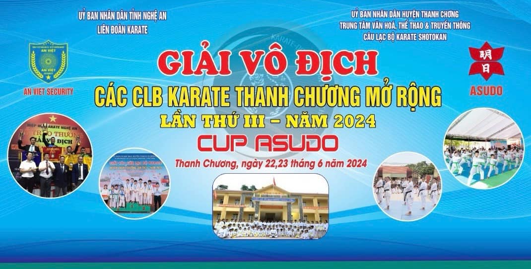 ĐIỀU LỆ GIẢI VÔ ĐỊCH CÁC CLB KARATE THANH CHƯƠNG MỞ RỘNG LẦN THỨ III/2024 CUP ASUDO