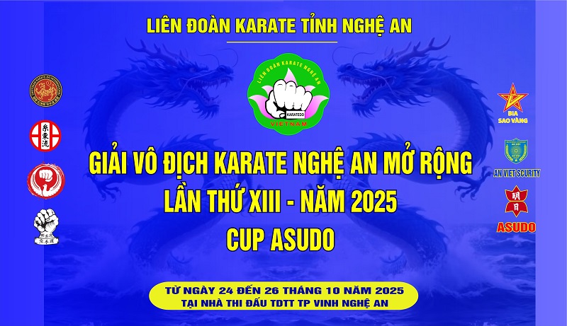 ĐIỀU LỆ GIẢI VÔ ĐỊCH KARATE NGHỆ AN MỞ RỘNG LẦN THỨ XIII - NĂM 2025